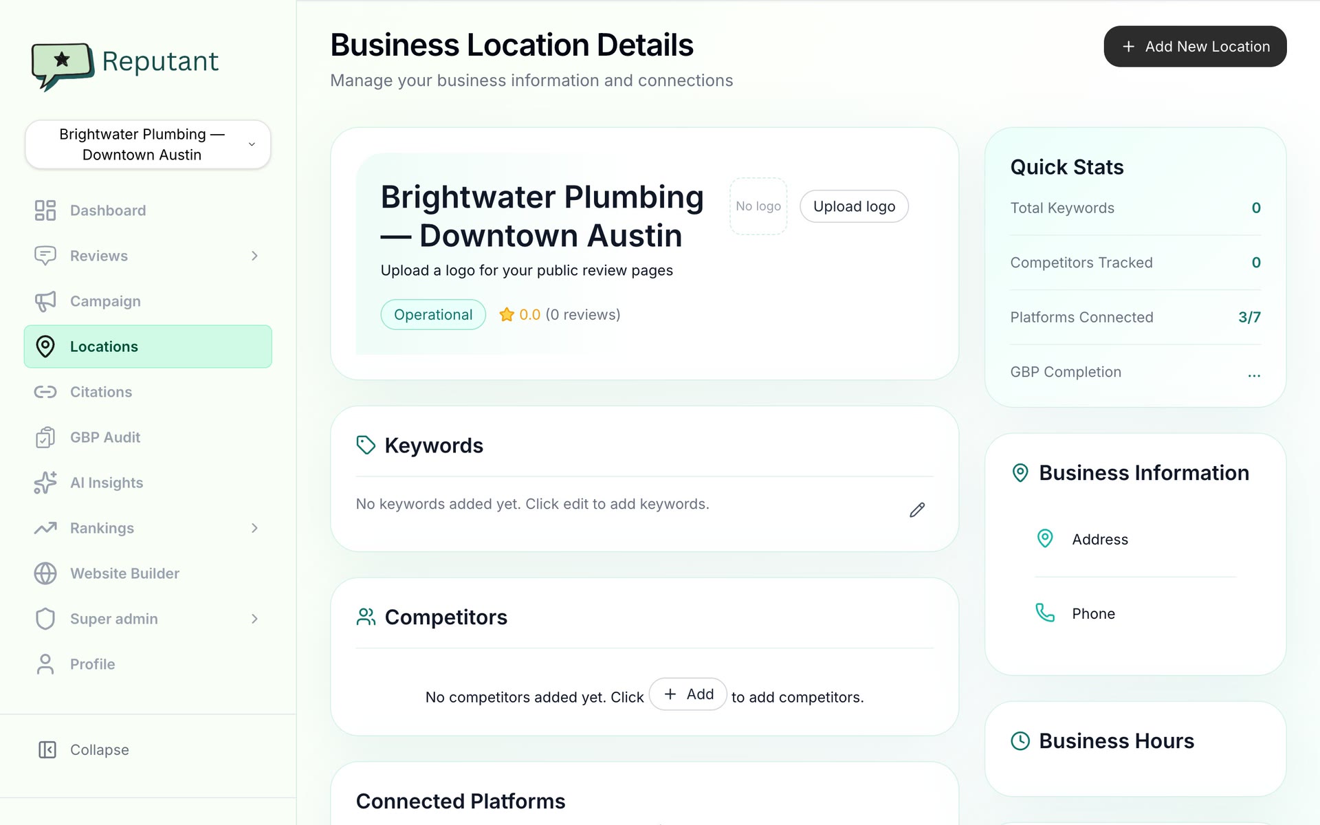 Sample: connected accounts